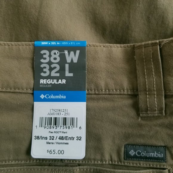 🆕 Columbia Flex Roc Pants NWT 38x32 - Picture 6 of 8